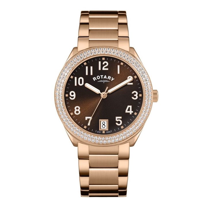 Rotary RLB10012/16 Brilliance Rose Tone Bracelet Watch - W64244