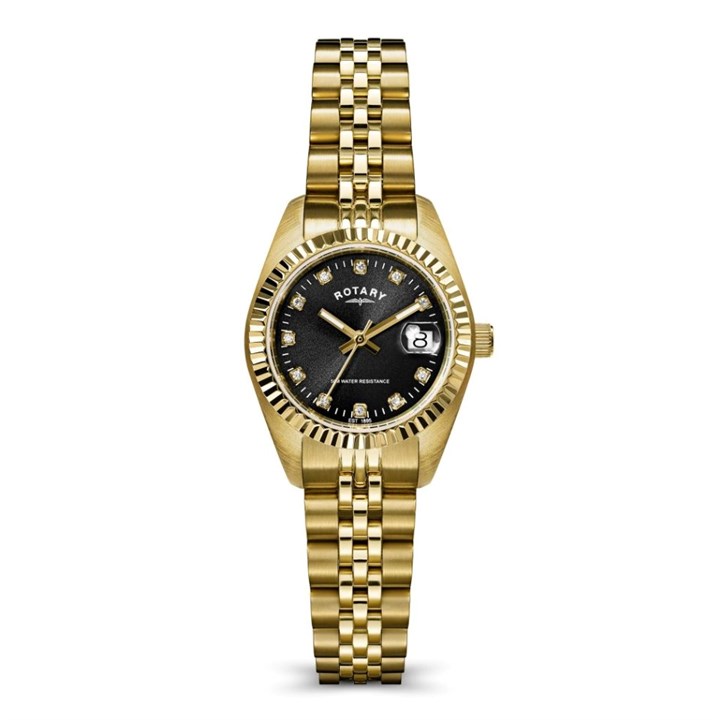 Rotary RLB10066/04 Gold Tone Stone Set Bracelet Watch - W64249