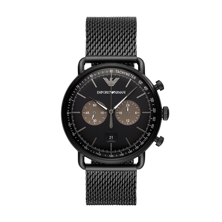 Emporio Armani AR11142 Black Mesh Bracelet Watch - W65279