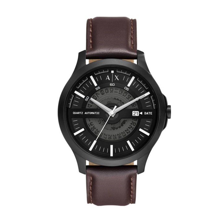 Armani Exchange AX2446 Hampton Brown Leather Strap Watch - W65480