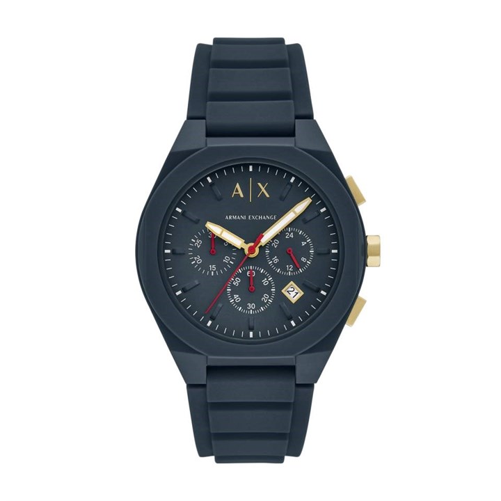 Armani Exchange AX4168 Rafael Chronograph Blue Silicone Strap Watch - W65486