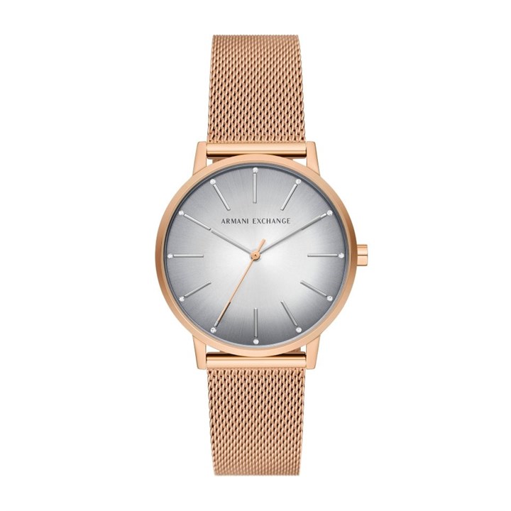 Armani Exchange AX5617 Rose Gold Plated Mesh Bracelet Watch - W65501