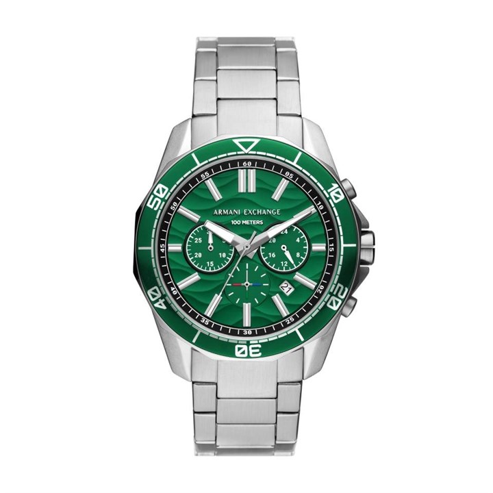 Armani Exchange AX1957 Chronograph Green Dial Bracelet Watch - W65525