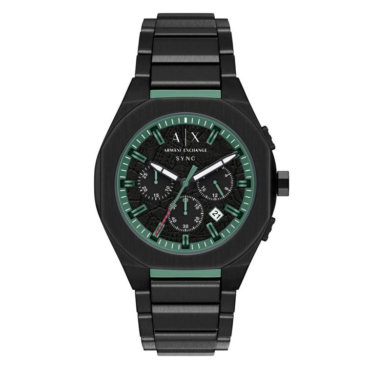Armani Exchange AX4294 Sync Chronograph Black IP Bracelet Watch - W65538