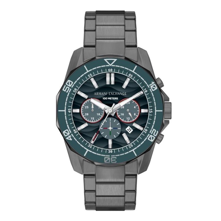 Armani Exchange AX1972 Chronograph Grey IP Bracelet Watch - W65571