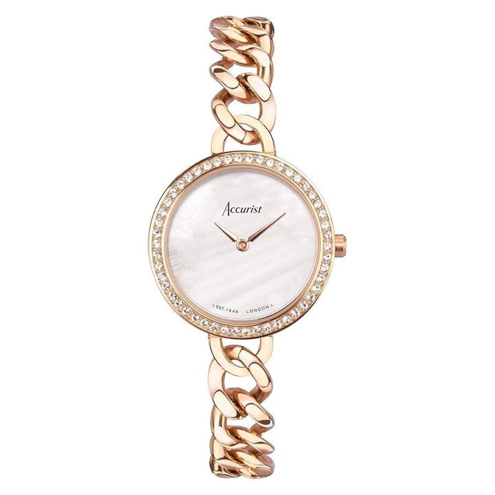 Accurist 78009 Mother Of Pearl Chain Bracelet Watch - W72190