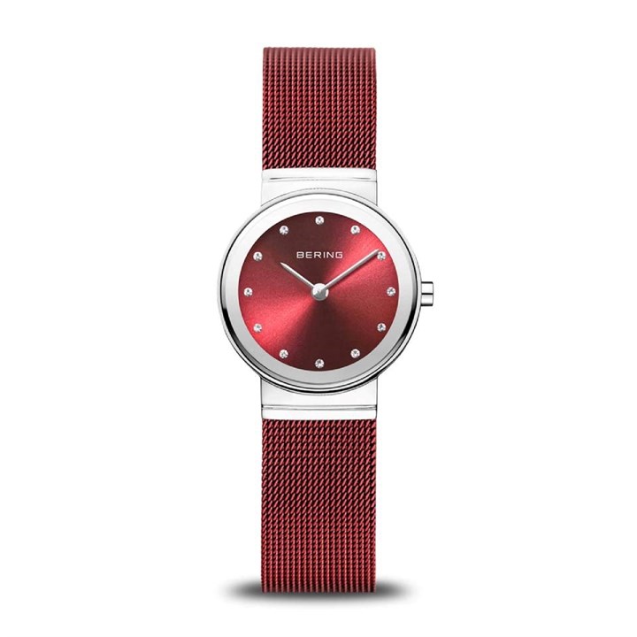 BERING 10126-303 Red Mesh Bracelet Watch - W74117