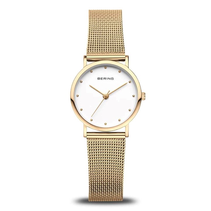 BERING 13426-334 Gold Plated Mesh Bracelet Watch - W74172