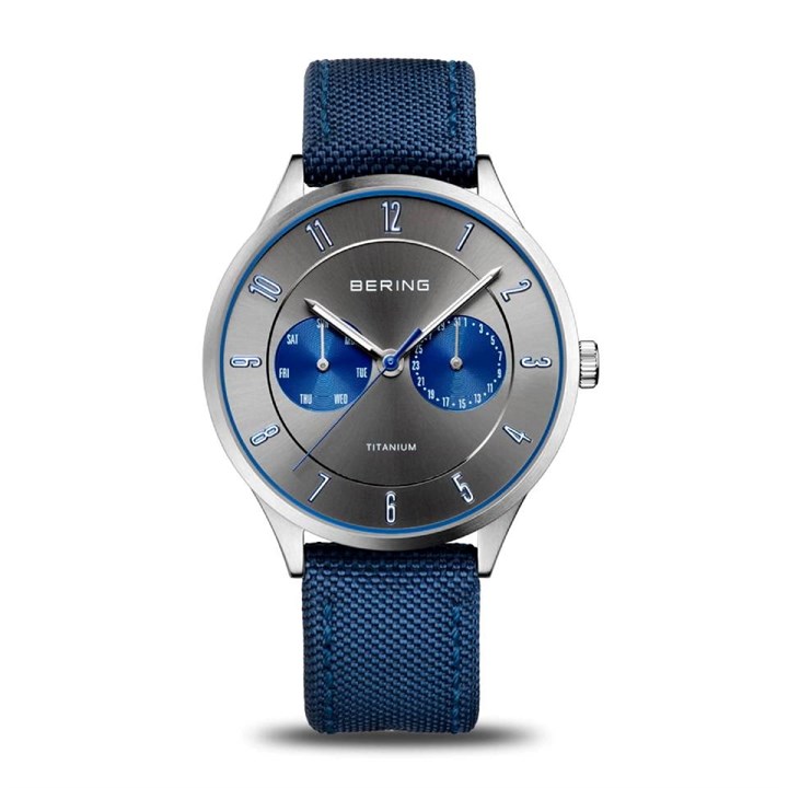 BERING 11539-873 Titanium Blue Nato Strap Watch - W74183