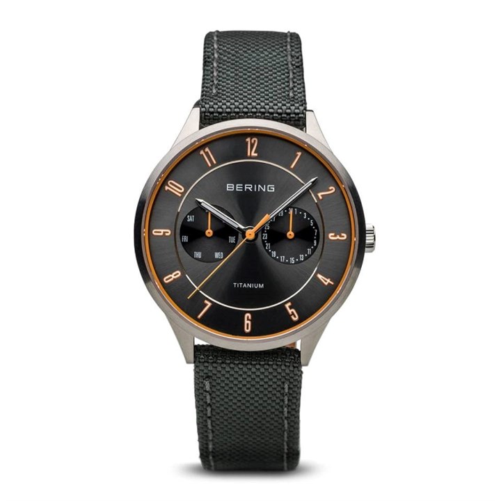 BERING 11539-879 Titanium Black Nato Strap Watch - W74184