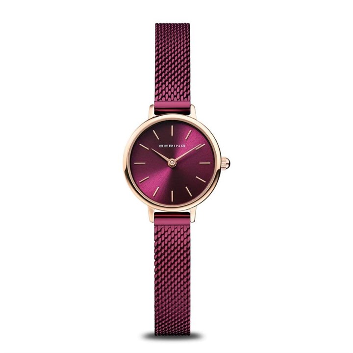 BERING 11022-969 Purple Mesh Bracelet Watch - W74208