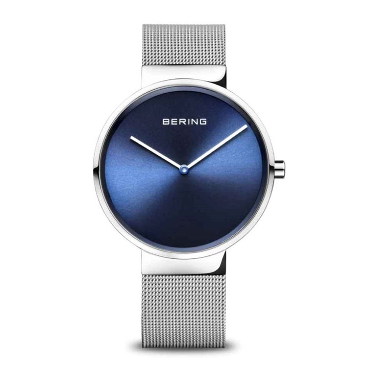 Bering 14539-007 Blue Dial Mesh Bracelet Watch - W74223