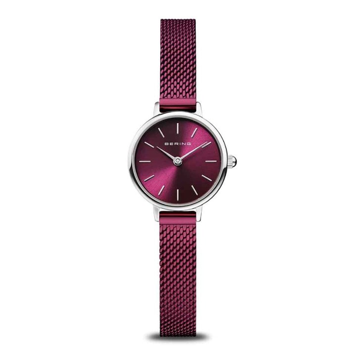 BERING 11022-909 Purple Mesh Bracelet Watch - W74240