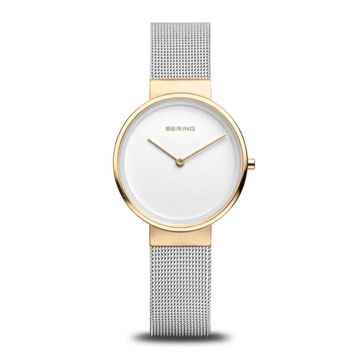 BERING 14531-010 Gold Tone Mesh Bracelet Watch - W74255