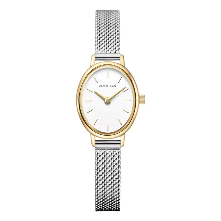 BERING 11020-010 Gold Tone Mesh Bracelet Watch - W74289