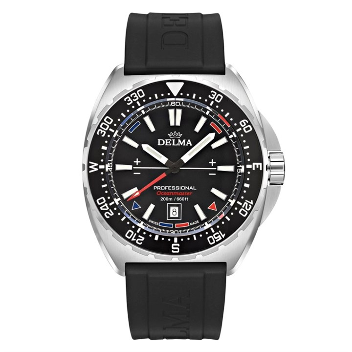 DELMA 41501.676.6.038 Oceanmaster Black Resin Strap Watch - W7529