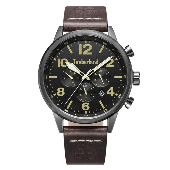 Timberland Myrtle Brown Leather Strap Watch - W76116