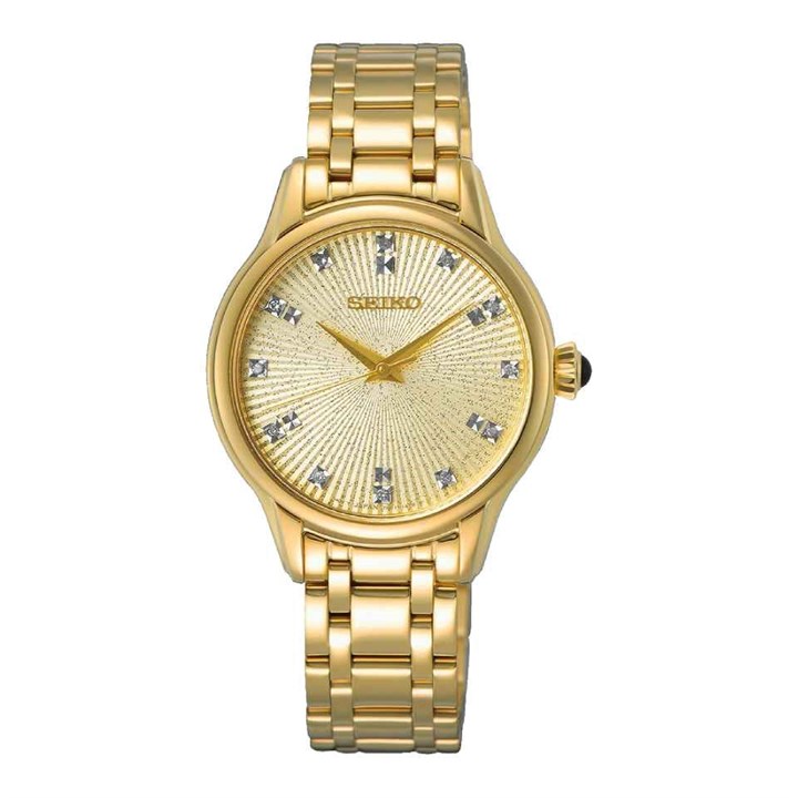 Seiko SRZ552P1 Diamond Set Bracelet Watch - W78142