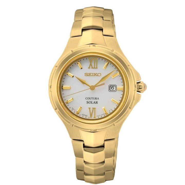 Seiko SUT432P1 Coutura Solar Gold Plated Bracelet Watch - W7882