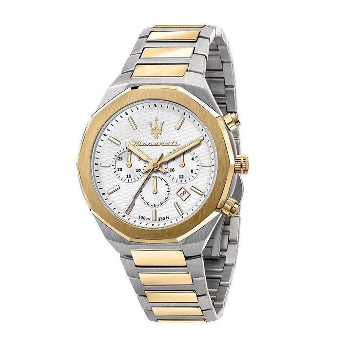 Maserati R8873642009 Stile Chronograph Two Tone Bracelet Watch - W81240