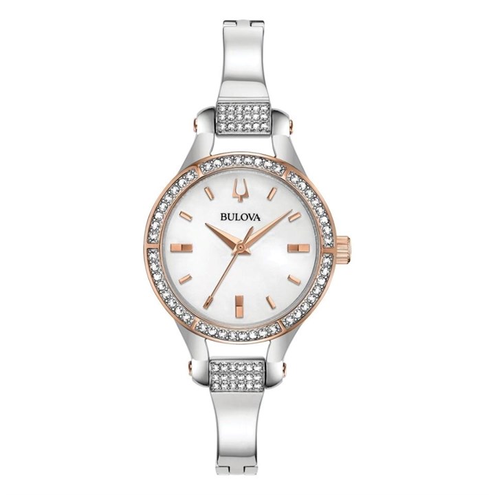 Bulova 98L262 Two-Tone Bangle/Bracelet Watch - W83228