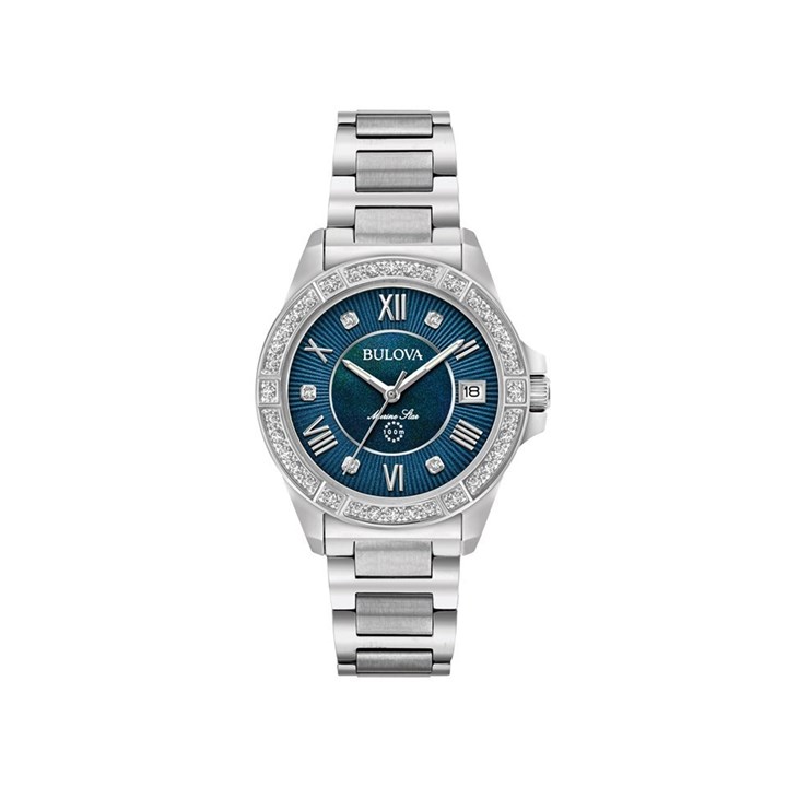Bulova Marine Star 96R215 Diamond Bracelet Watch - W8398