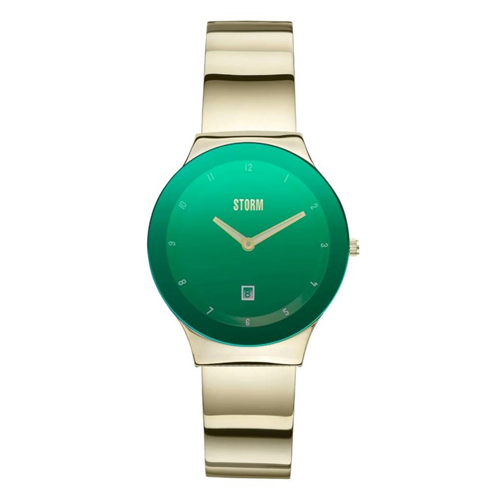 STORM 47559/GD/GN Lucki Gold Lazer Green Bangle/Bracelet Watch - W87462