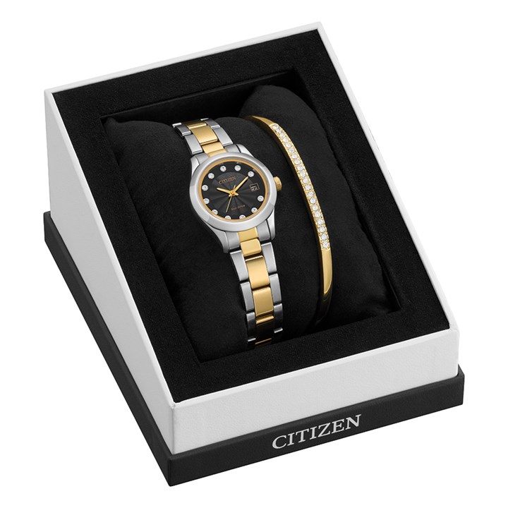 Citizen EW0454-50E-SET Two Tone Watch And Bracelet Gift Set - W92228