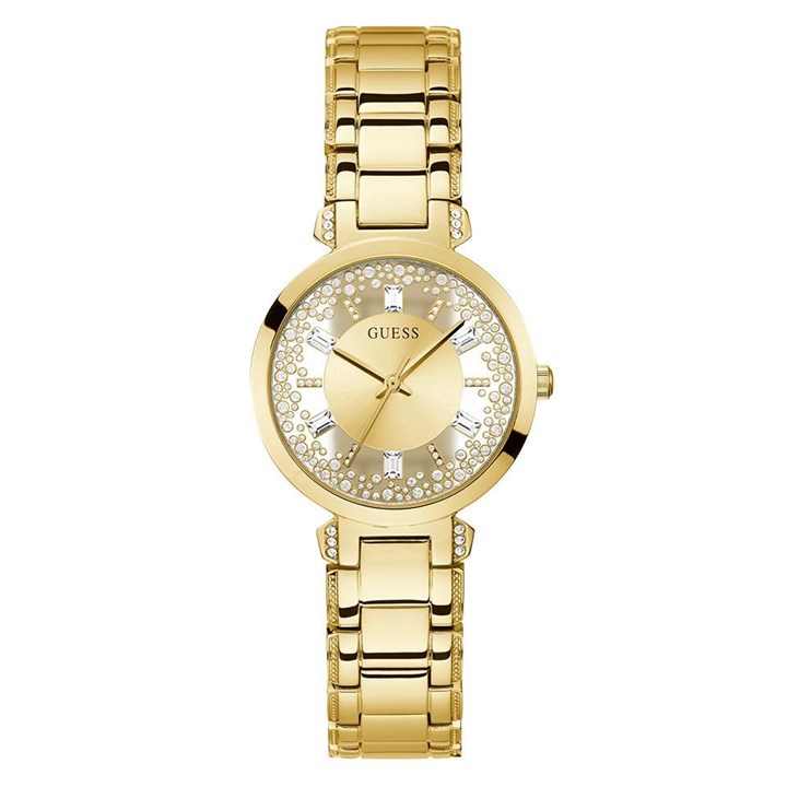 GUESS GW0470L2 Crystal Clear Gold Plated Bracelet Watch - W96230