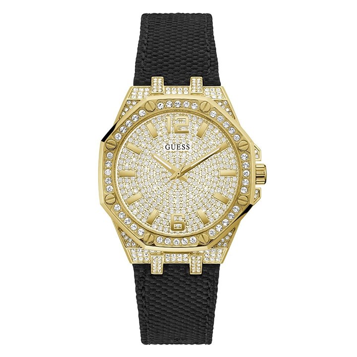 GUESS GW0408L2 Shimmer Black Fabric Strap Watch - W96351