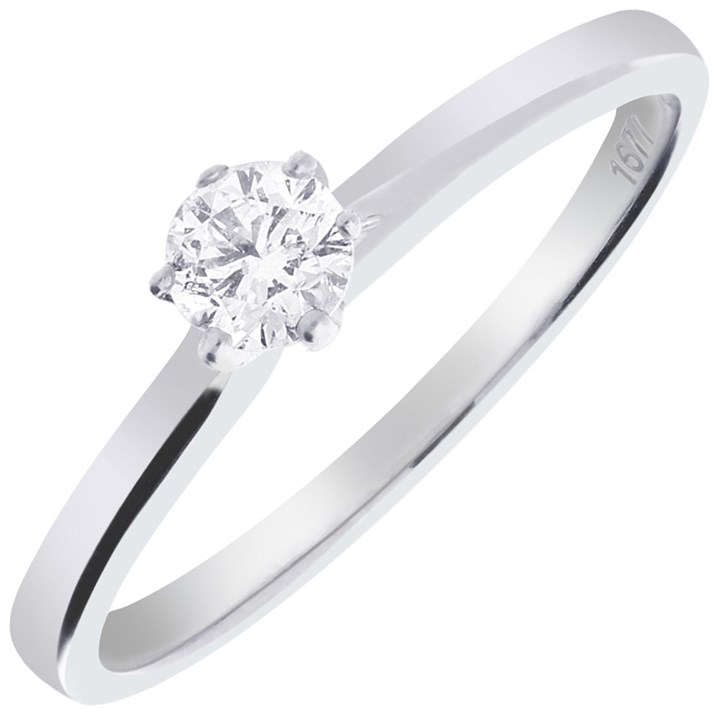 9ct White Gold Diamond Solitaire Ring - 1/4ct - X10063