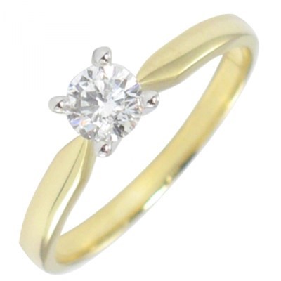 Polar Fire 18ct Gold Diamond Solitaire Ring - 1/3ct - X10984