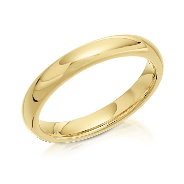 9ct Gold Court Wedding Ring 3mm X20005A Chapelle Jewellers