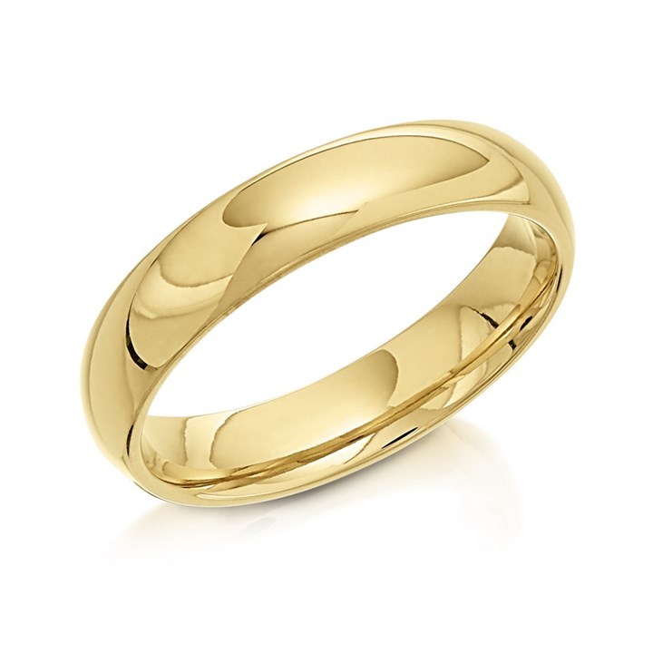 9ct Gold Court Wedding Ring - 4mm - X20006