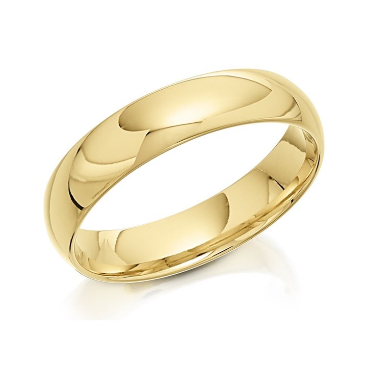 9ct Gold Court Wedding Ring - 5mm - X20011