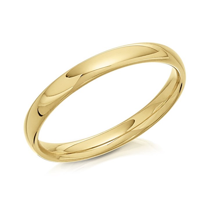 9ct Gold Court Wedding Ring - 2.5mm - X20048