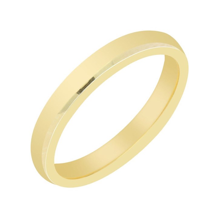 18ct Gold Court Wedding Ring - 3mm - X20123