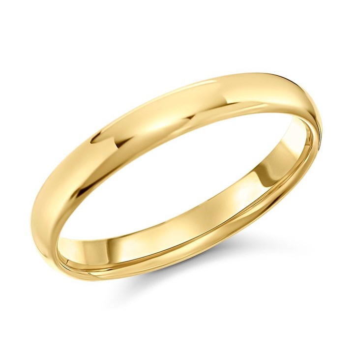 18ct Gold Court Wedding Ring - 3mm - X20153