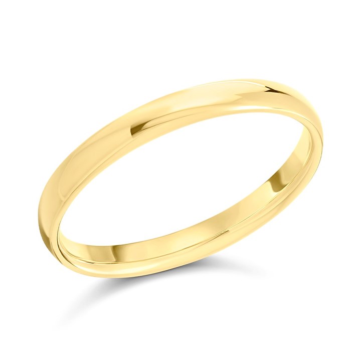 18ct Gold Court Wedding Ring - 2.5mm - X20154