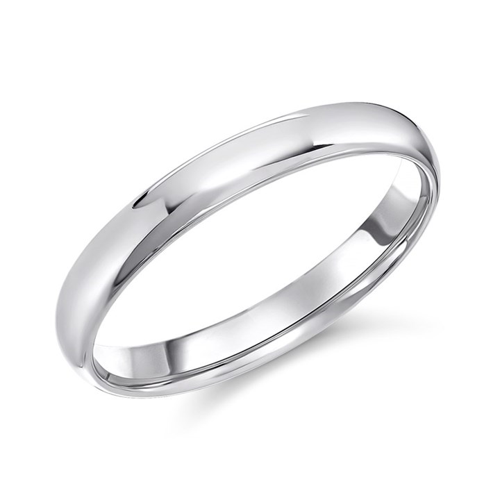 Platinum Court Wedding Ring - 3mm - X20156