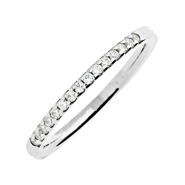 Platinum Claw Set Diamond Half Eterntiy Ring - 15pts - X20418