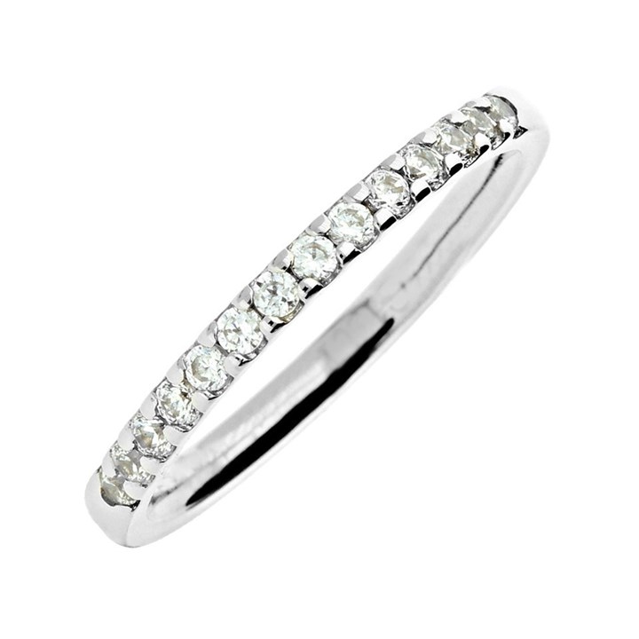Platinum Claw Set Diamond Half Eternity Ring - 1/4ct - X20427