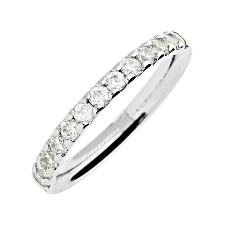 Platinum Diamond Half Eternity Ring - 1/2ct - X20455