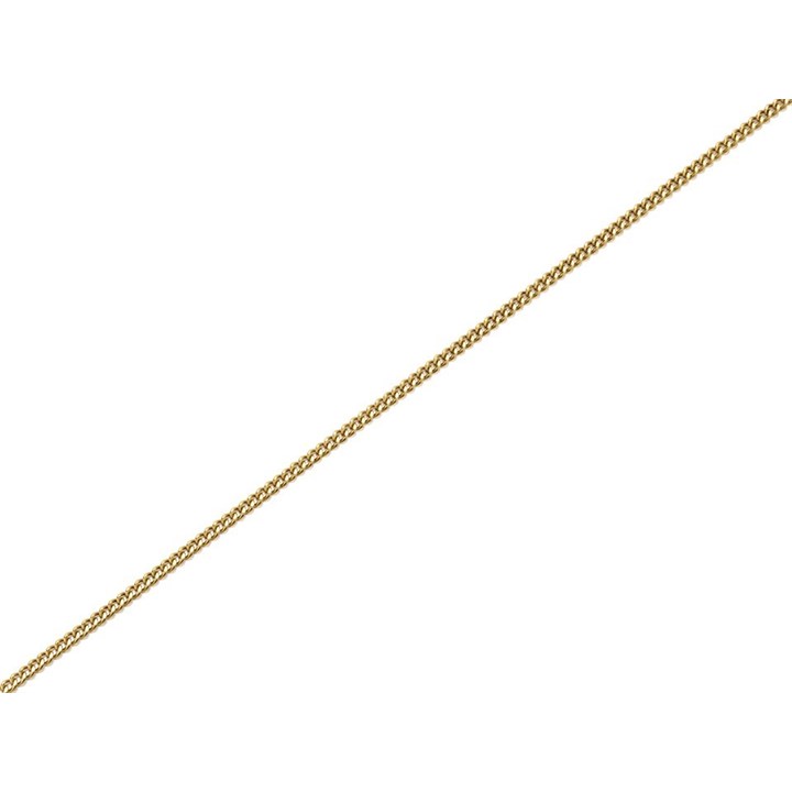 9ct Gold 1.3 Wide Diamond Cut Curb Chain -  22in - X50322