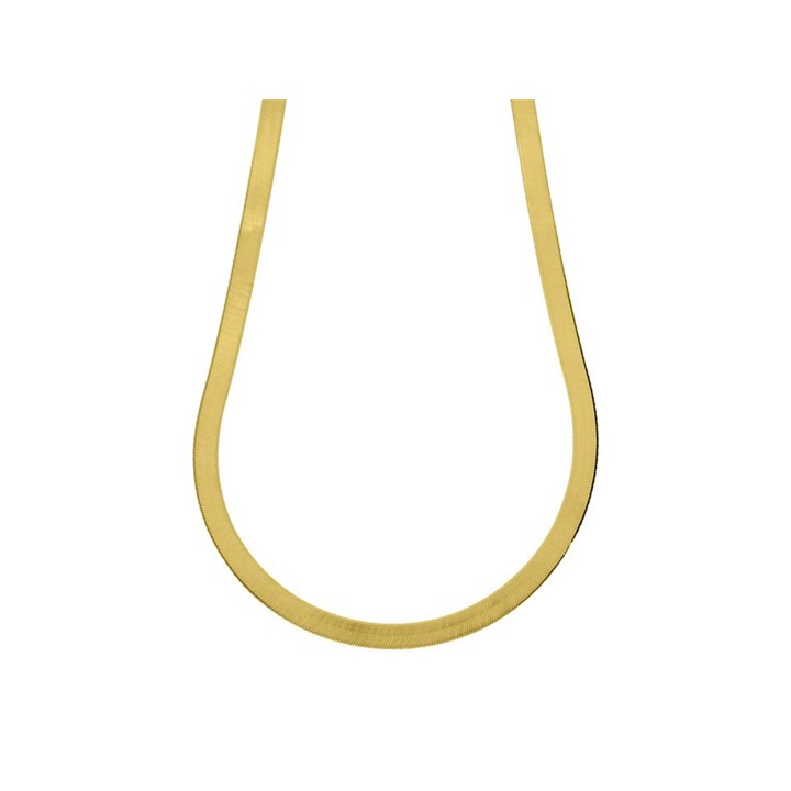 9ct Gold Herringbone Necklet - 16in - X50361