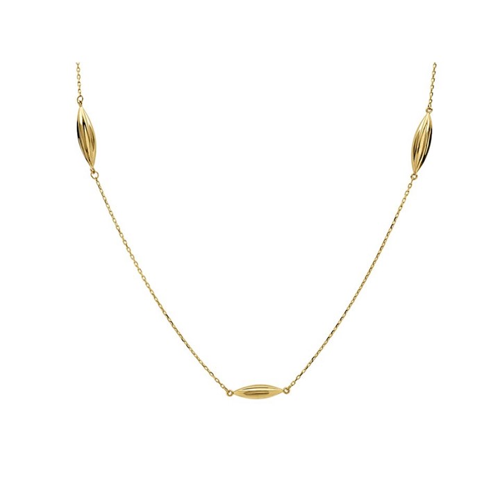 9ct Gold Dumbbell Necklace - 33in - X50374