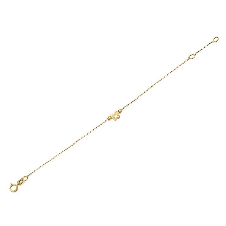 Bella Baby 9ct Gold Crystal Set Butterfly Bracelet - 5.5in - X51045