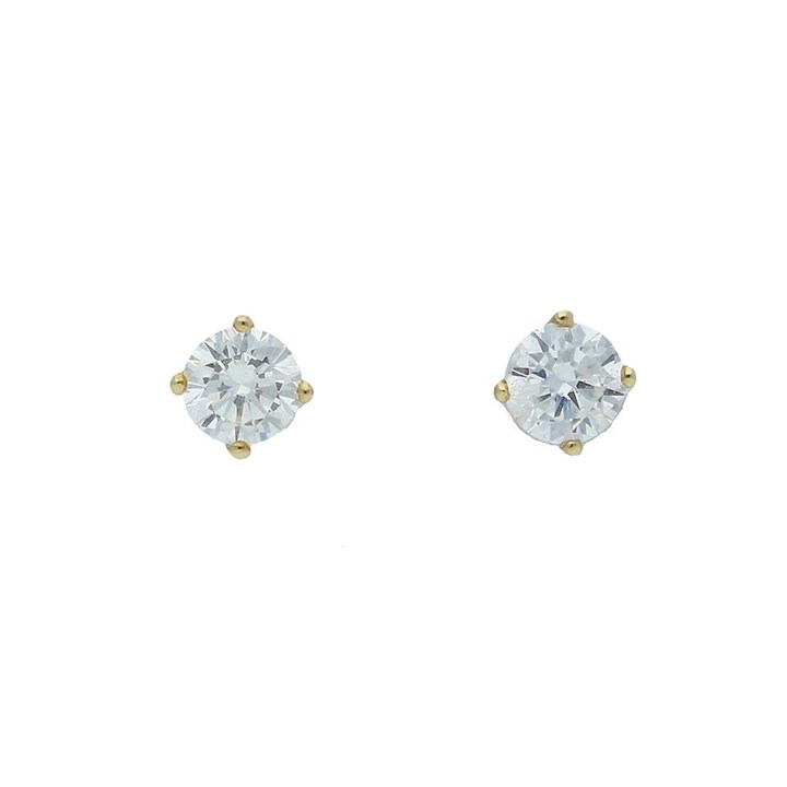 9ct Gold Diamond Stud Earrings - 40pts per pair - X51669