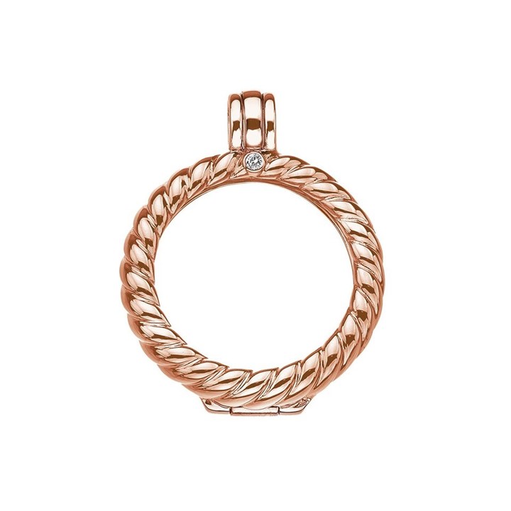 Emozioni EK021 Rose Gold Plated Silver Rope Keeper - 25mm - X62985