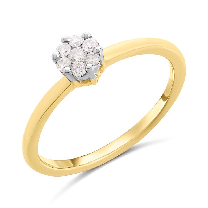 9ct Diamond Cluster Ring, 1/4ct - Z51225